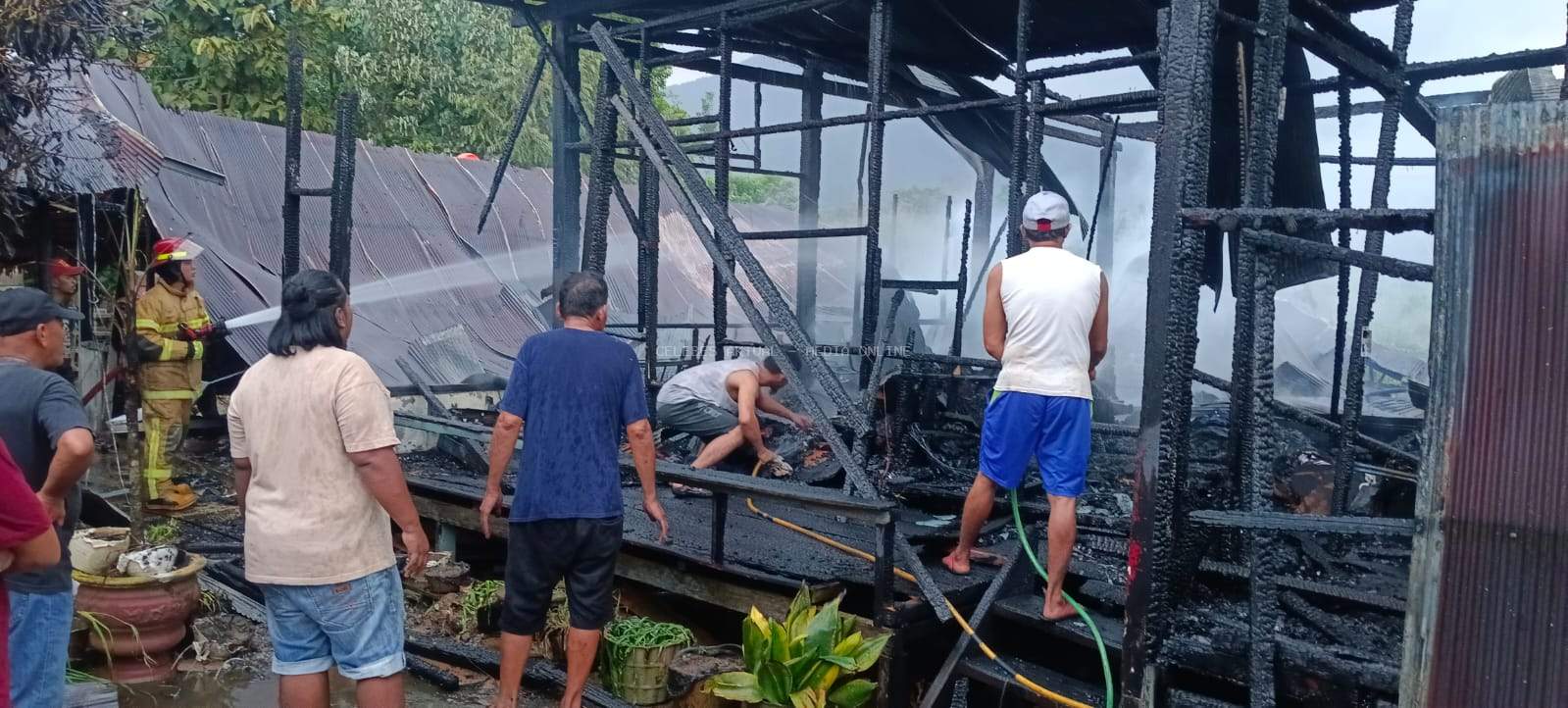 Rumah Warga Malili Terbakar, Polres Luwu Timur Olah TKP selidiki penyebab kebakaran