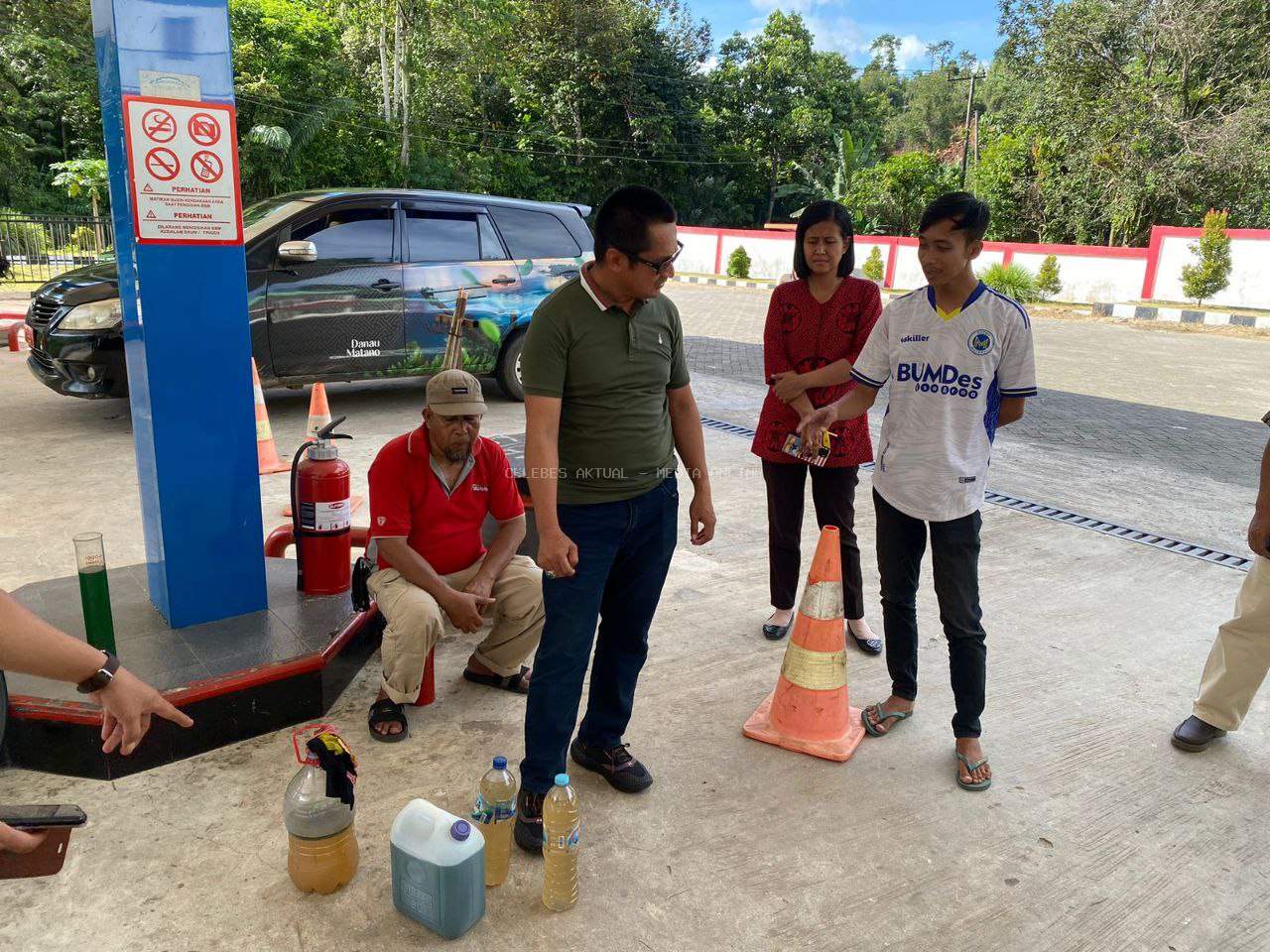 VIRAL PERTALITE BERCAMPUR AIR, SAT RESKRIM POLRES LUTIM TURUN CEK SPBU TOGO