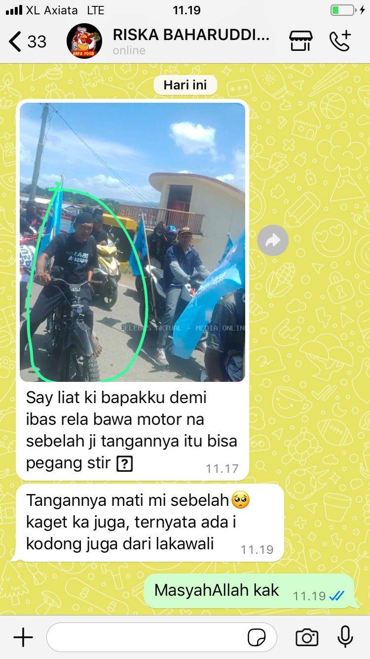 Warga Rela Berkendara dengan Satu Tangan Demi Dukungan di Acara Deklarasi 