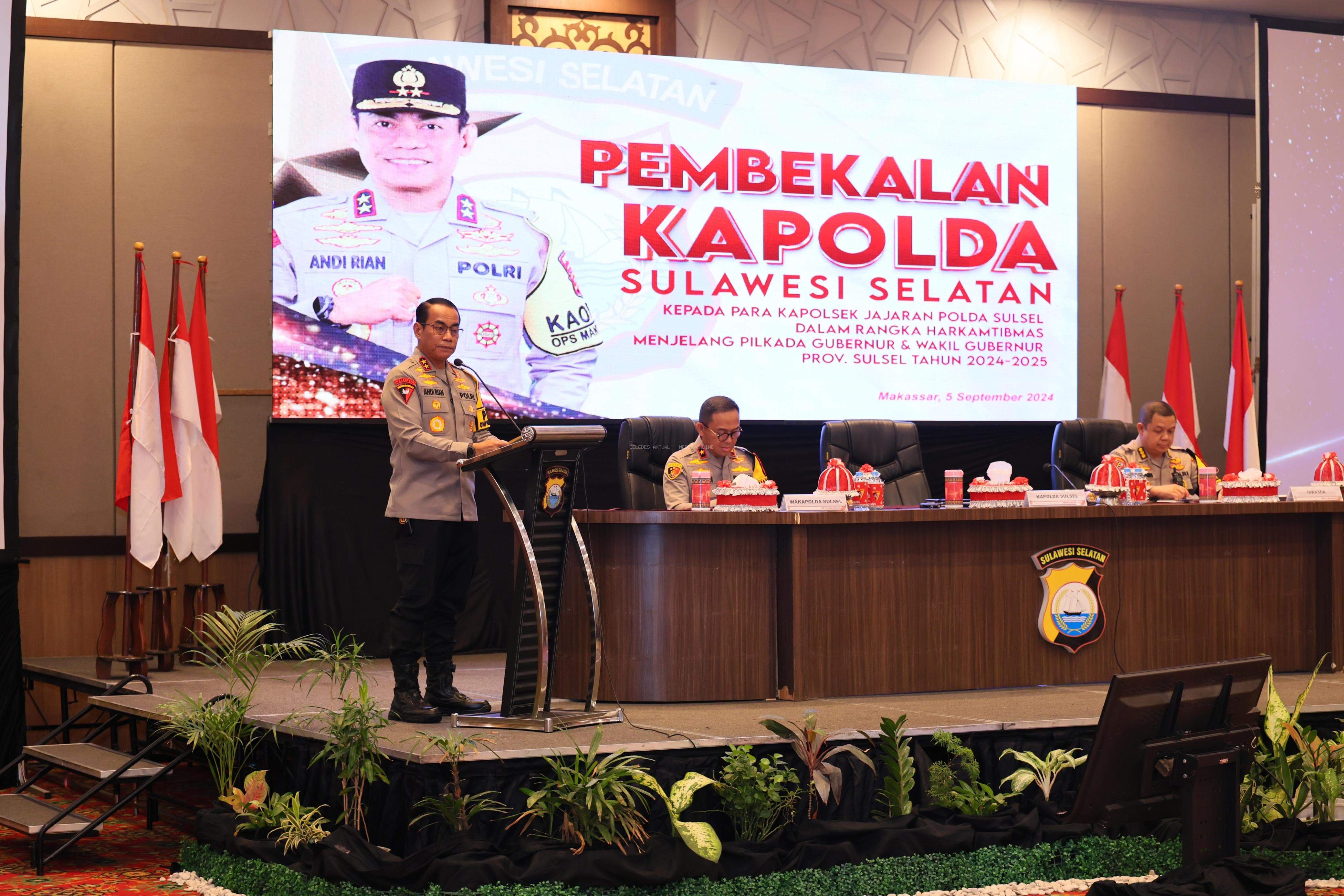 Jelang Pilkada 2024, Kapolda Sulsel Beri Pembekalan Kepada Kapolsek dan Kapolsubsektor