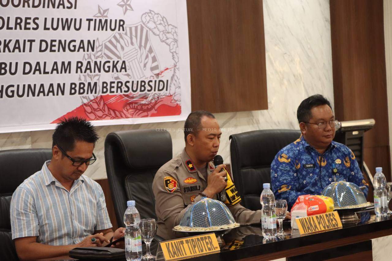 Rapat Koordinasi Polres Luwu Timur, Dinas Terkait, dan Pengelola SPBU Bahas Pencegahan Penyalahgunaan BBM Bersubsidi