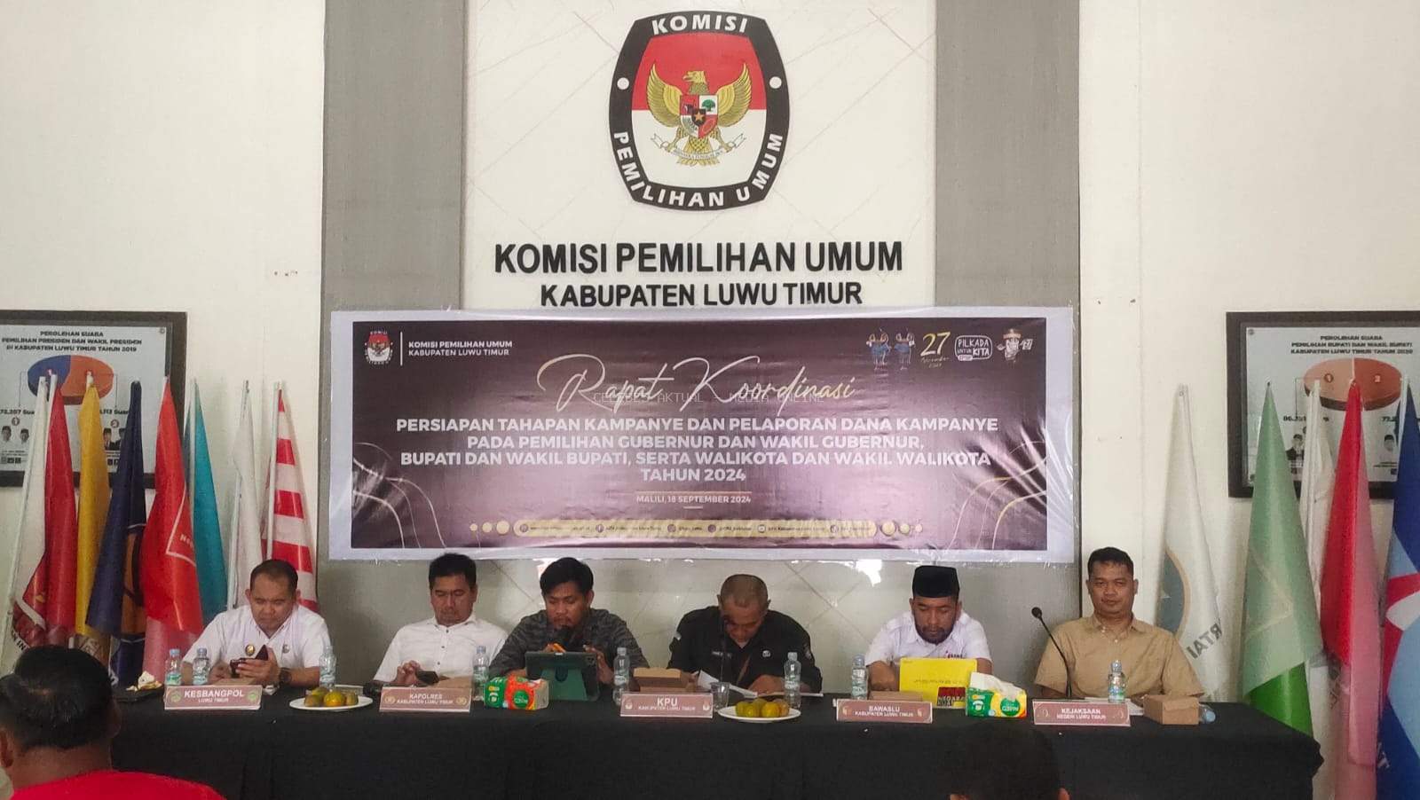 KPU Luwu Timur Gelar Rapat Koordinasi Persiapan Tahapan Kampanye dan Pelaporan Dana Kampanye Pemilukada 2024