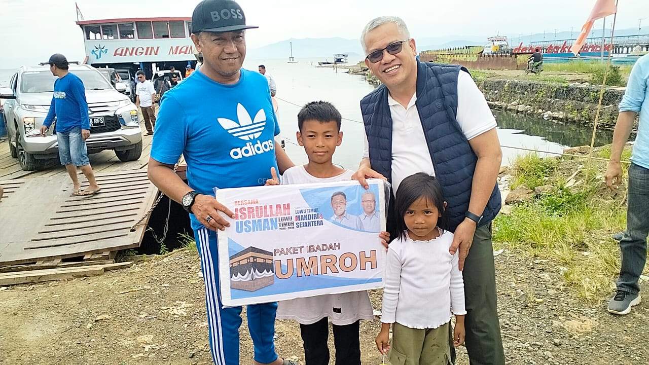 Pasangan Calon Bupati dan Wakil Bupati Luwu Timur, Isrullah-Usman, Rayakan Maulid Nabi dengan Berangkatkan Warga Umroh