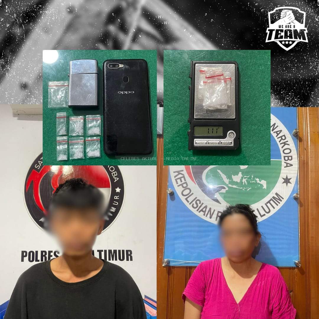 Kuasai Narkotika Jenis Sabu, Dua Warga Malili Diamankan Sat Resnarkoba Polres Luwu Timur