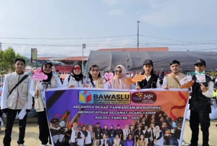 Peringatan Hari Jadi Sulsel ke-355, Bawaslu Luwu Timur Manfaatkan Momentum Jalan Sehat untuk Sosialisasi Pilkada