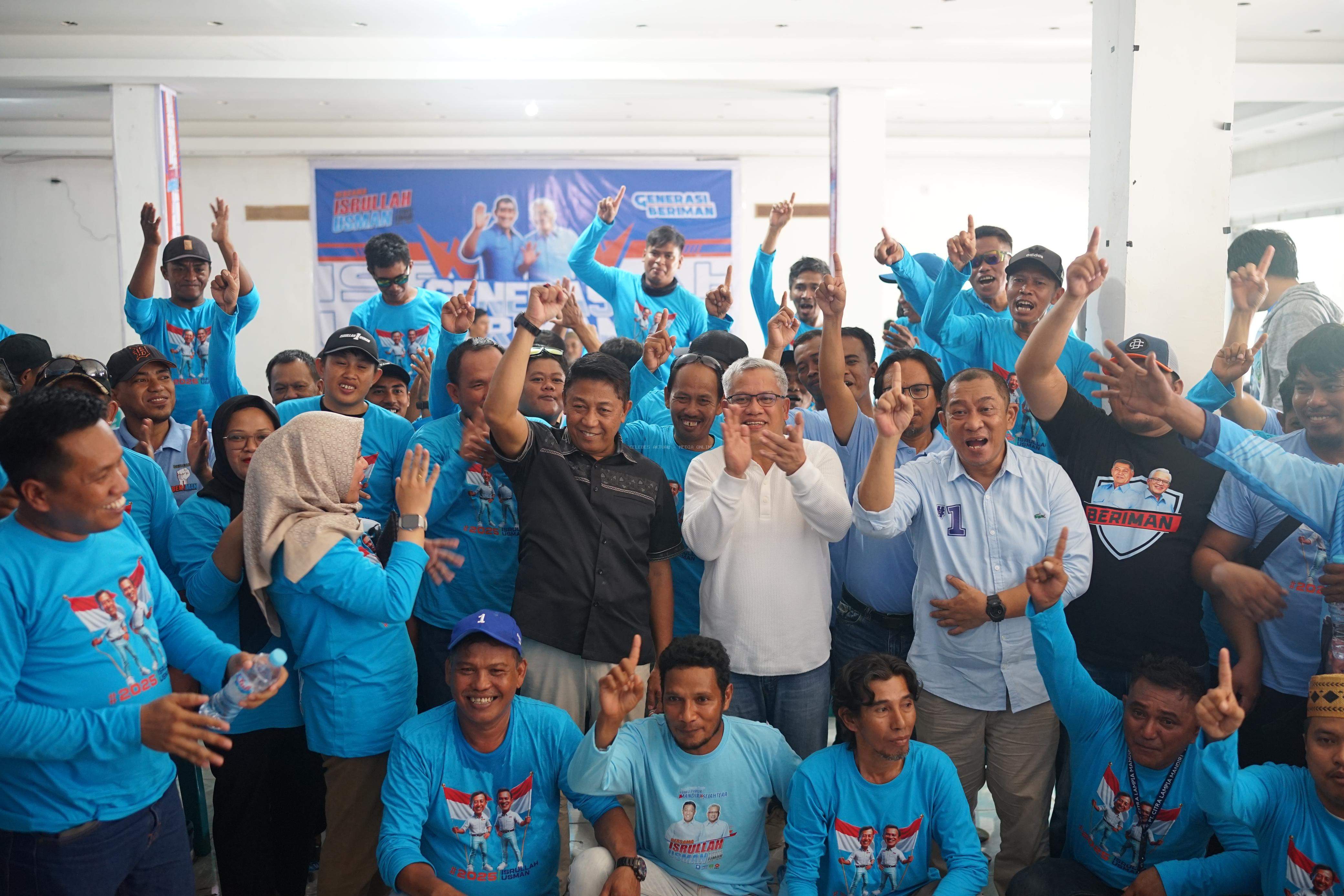 Ratusan Relawan Karyawan PT CLM Siap Menangkan Pasangan Isrullah-Usman di Pilkada Luwu Timur 2024