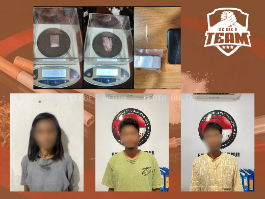 Kuasai 1,67 Gram Sabu, Ibu Rumah Tangga dan Dua Rekannya Diamankan Sat Resnarkoba Polres Lutim 