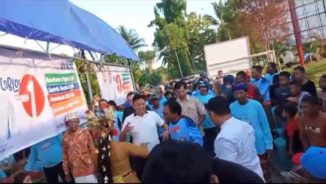 Disambut Tari Ibing, Isrullah-Usman Kumandangkan Program Kesejahteraan di Desa Kalena Kiri