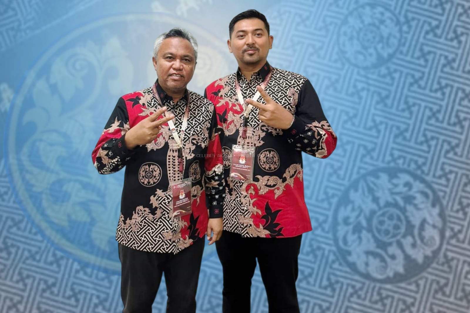 Debat Perdana, Budiman-Akbar Tampil dengan Kenakan Batik Khas Luwu Timur Singkerru Simulajaji 