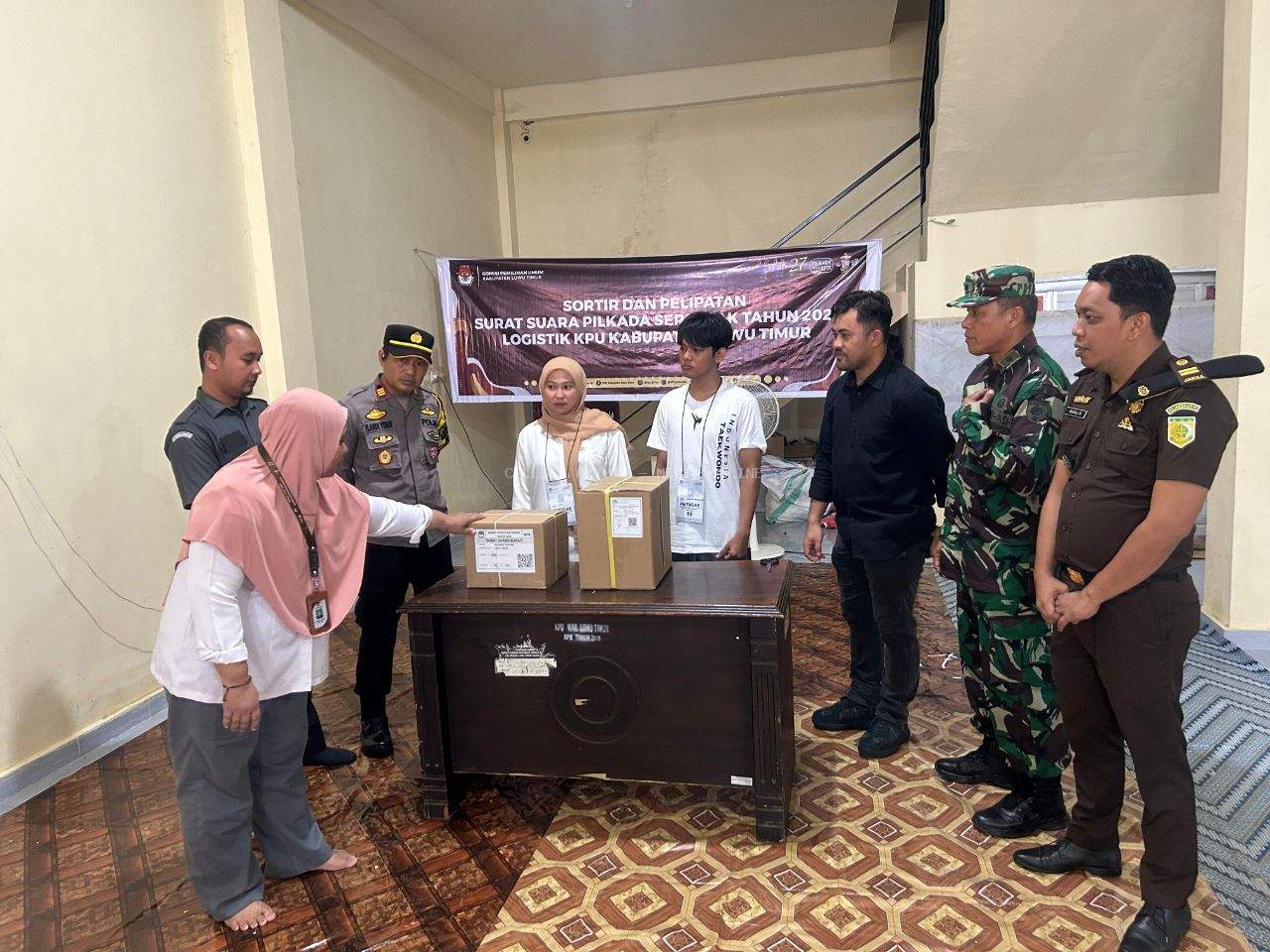 Polres Luwu Timur Terapkan Pengamanan Ketat Sortir dan Pelipatan Surat Suara Pilkada 2024