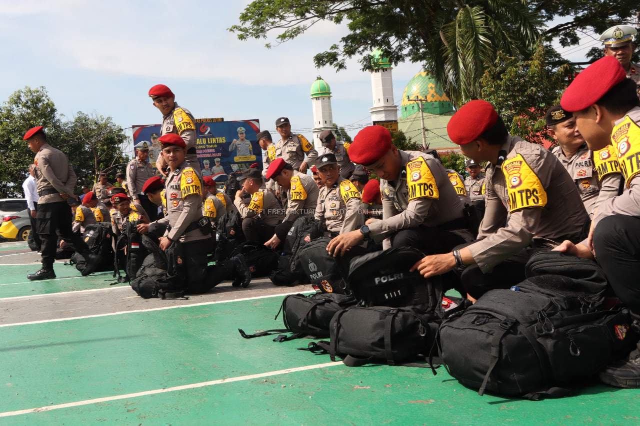 Apel Pergeseran Pasukan, Polres Luwu Timur Turunkan 352 Personel Amankan Tahap Pemungutan Suara Pilkada 2024