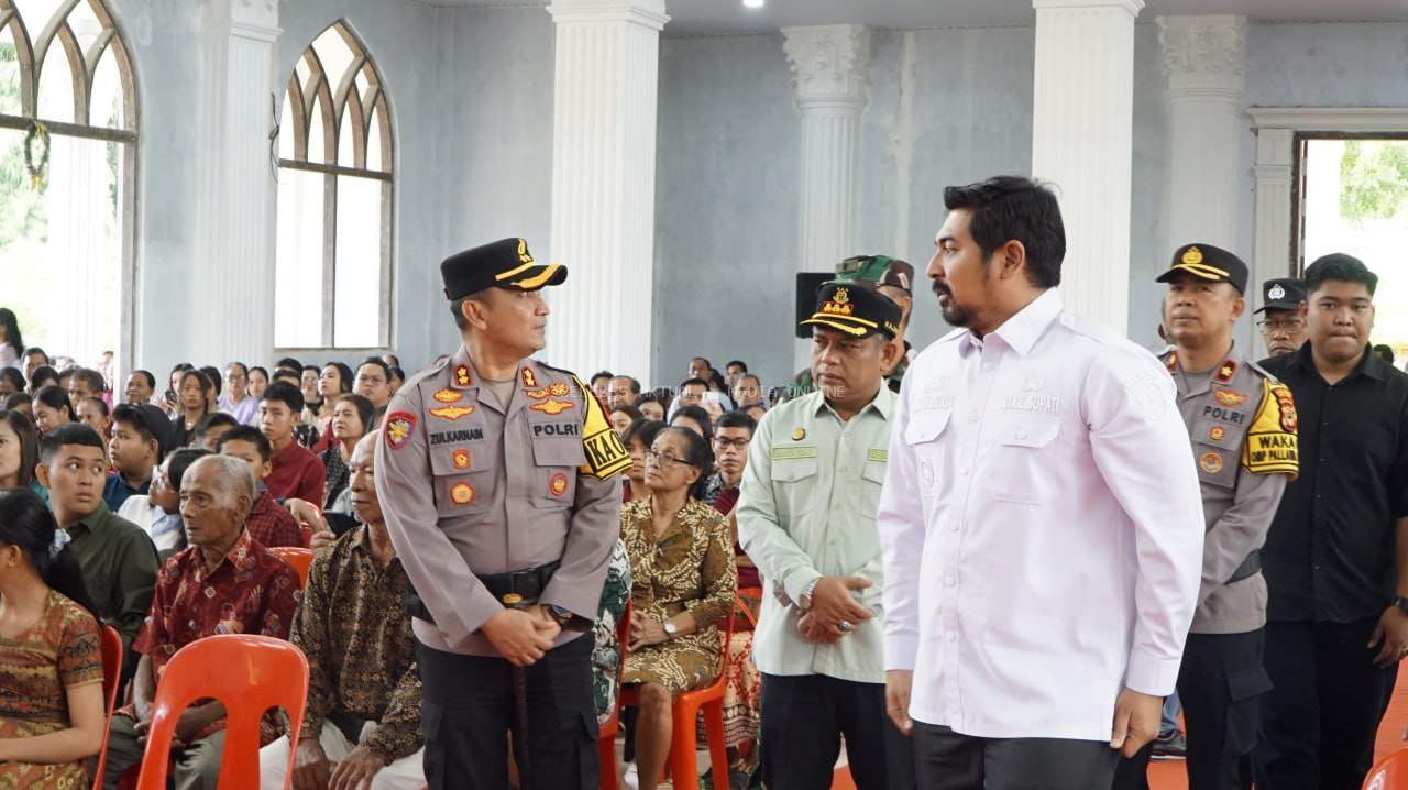 Operasi Lilin 2024: Kapolres Luwu Timur dan Forkopimda Pantau Pos Pengamanan dan Gereja