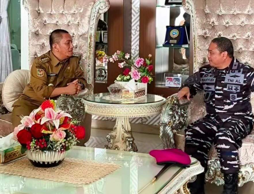 Bupati Luwu Timur Terima Kunjungan Danlantamal VI Makassar, Bahas Sinergi dan Penguatan Keamanan Laut