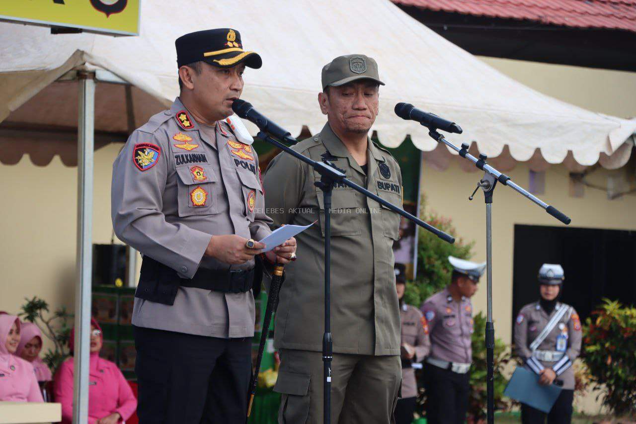 Siap Amankan Idul Fitri 1446 Hijriah, Polres Luwu Timur Laksanakan Apel Gelar Pasukan Ops Ketupat 2025