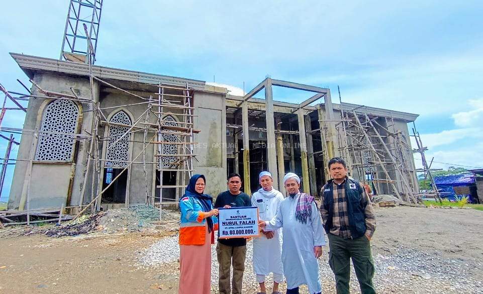 Pemdes Harapan Apresiasi PT CLM atas Dukungan Pembangunan Masjid Nurul Falah