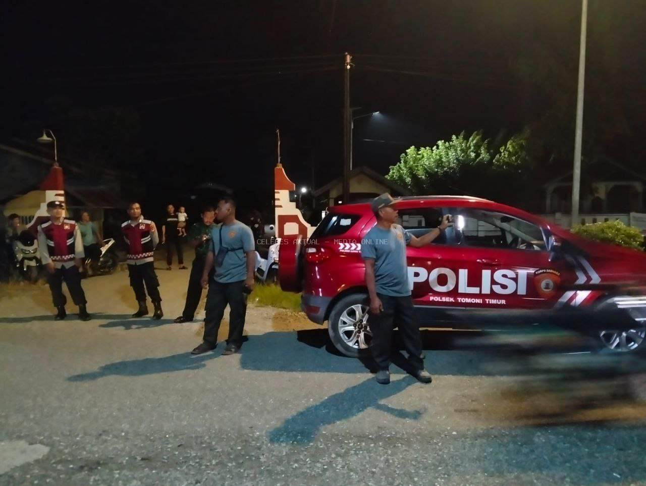 GIAT PENGAMANAN MALAM TAKBIRAN DI WILKUM POLSEK TOMONI TIMUR BERJALAN AMAN DAN KONDUSIF