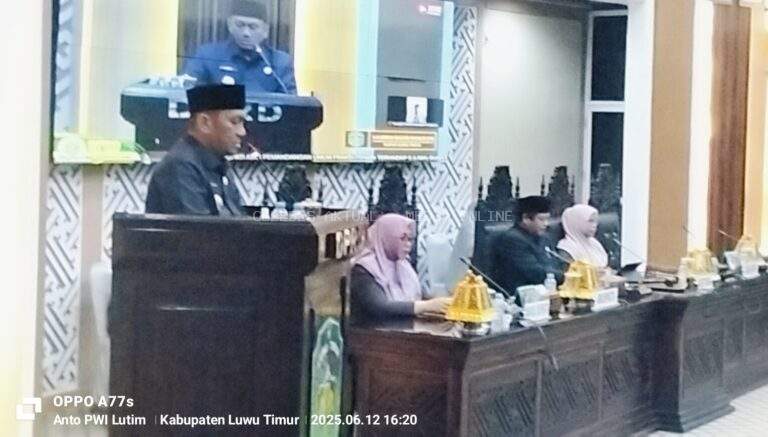 Bupati Irwan Jawab Pandangan Umum Fraksi DPRD Luwu Timur Terkait Lima Buah Ranperda