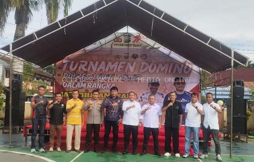 Ketua DPRD Ober Datte Hadiri Pembukaan Open Turnamen Domino Hari Bhayangkara ke-79 di Polres Luwu Timur
