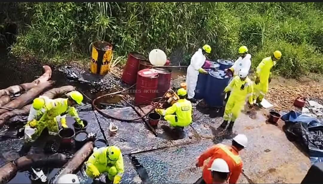Pipa Minyak PT Vale Bocor, Ketua DPRD Luwu Timur Tinjau Langsung