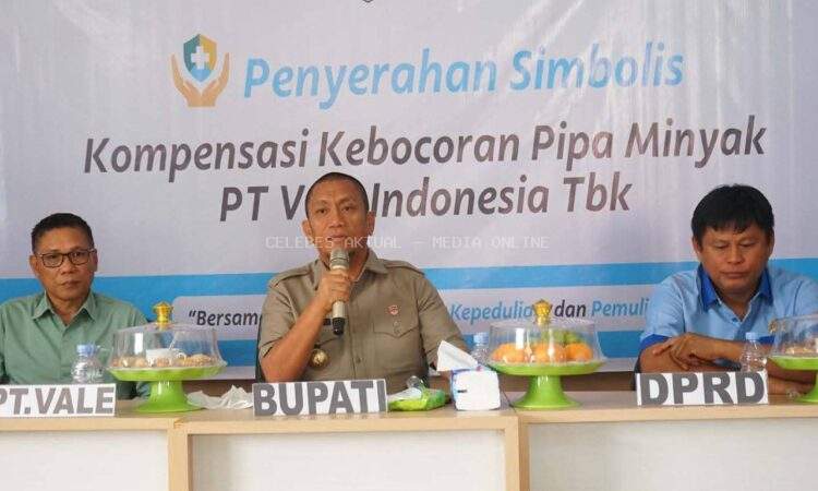 Bupati dan Ketua DPRD Luwu Timur Hadiri Penyerahan Kompensasi Warga Terdampak Kebocoran Pipa Minyak PT Vale
