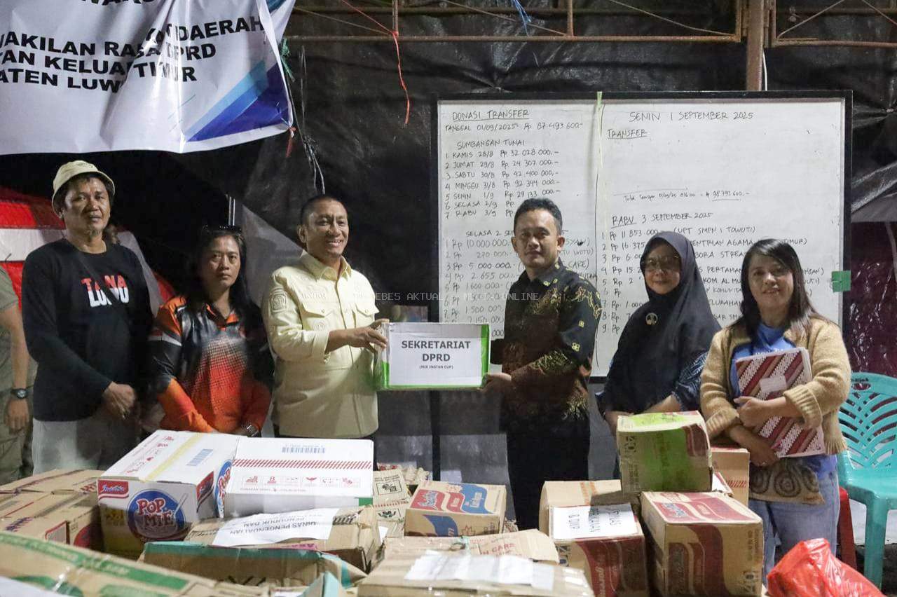 OPD dan Komunitas Sosial Bersinergi Salurkan Bantuan Kebakaran Sorowako