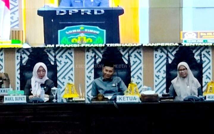 DPRD Luwu Timur Gelar Paripurna Pandangan Umum Fraksi Terkait Dua Ranperda Strategis