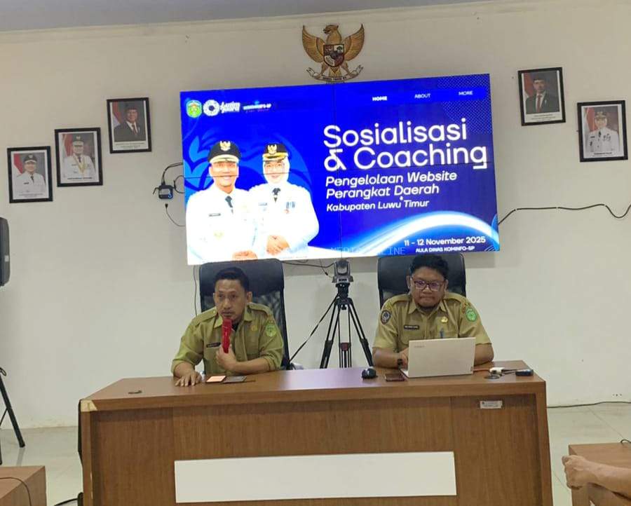 Diskominfo-SP Luwu Timur Gelar Coaching Pengelolaan Website untuk OPD, Kecamatan, dan Kelurahan