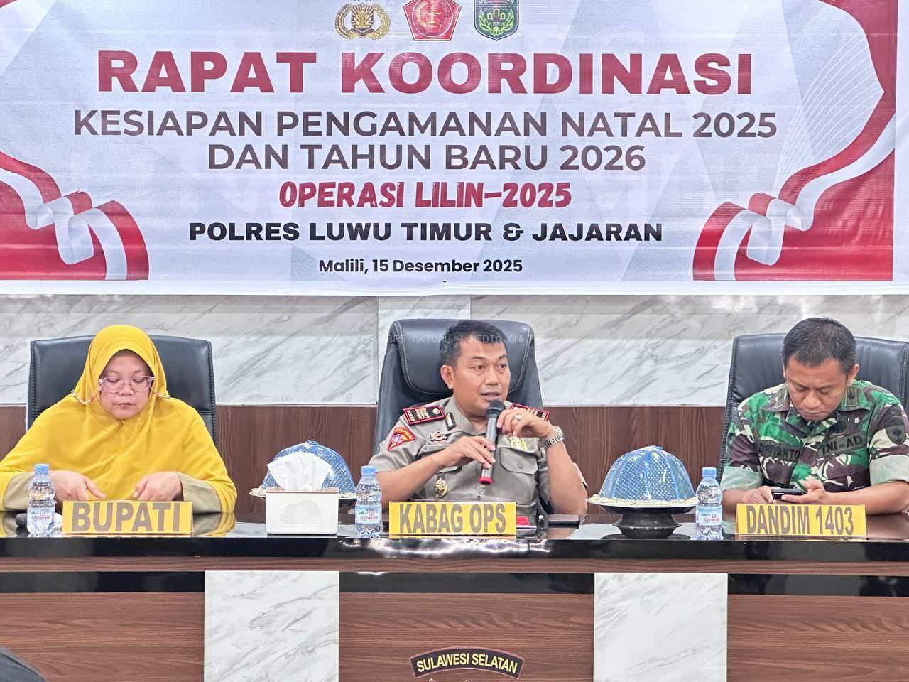 Polres Luwu Timur Gelar Rapat Koordinasi Kesiapan Pengamanan Operasi Lilin 2025 Jelang Natal dan Tahun Baru 2026