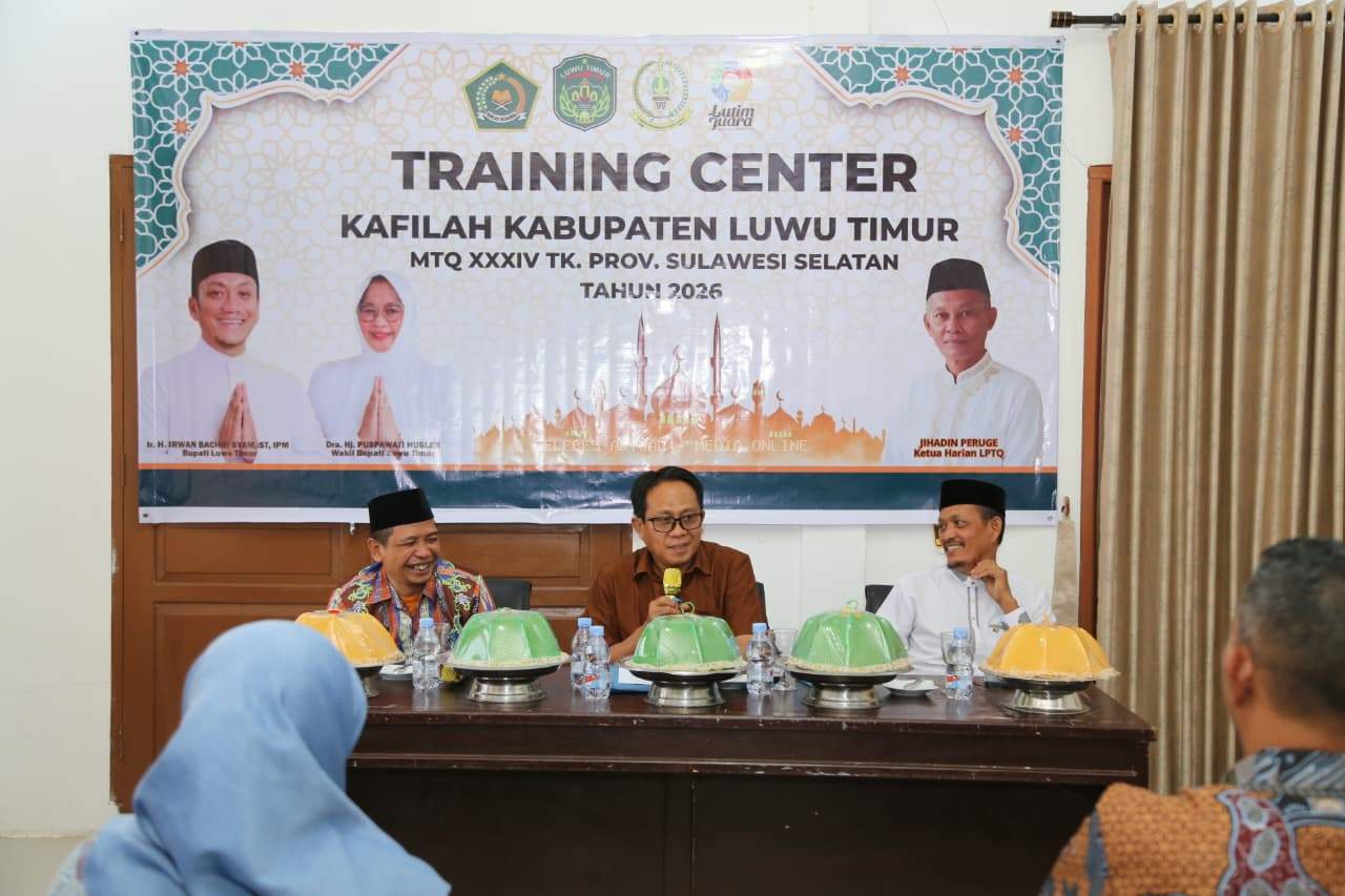 Mantapkan Persiapan, Sekda Lutim Buka Training Center Kafilah MTQ Tingkat Sulsel
