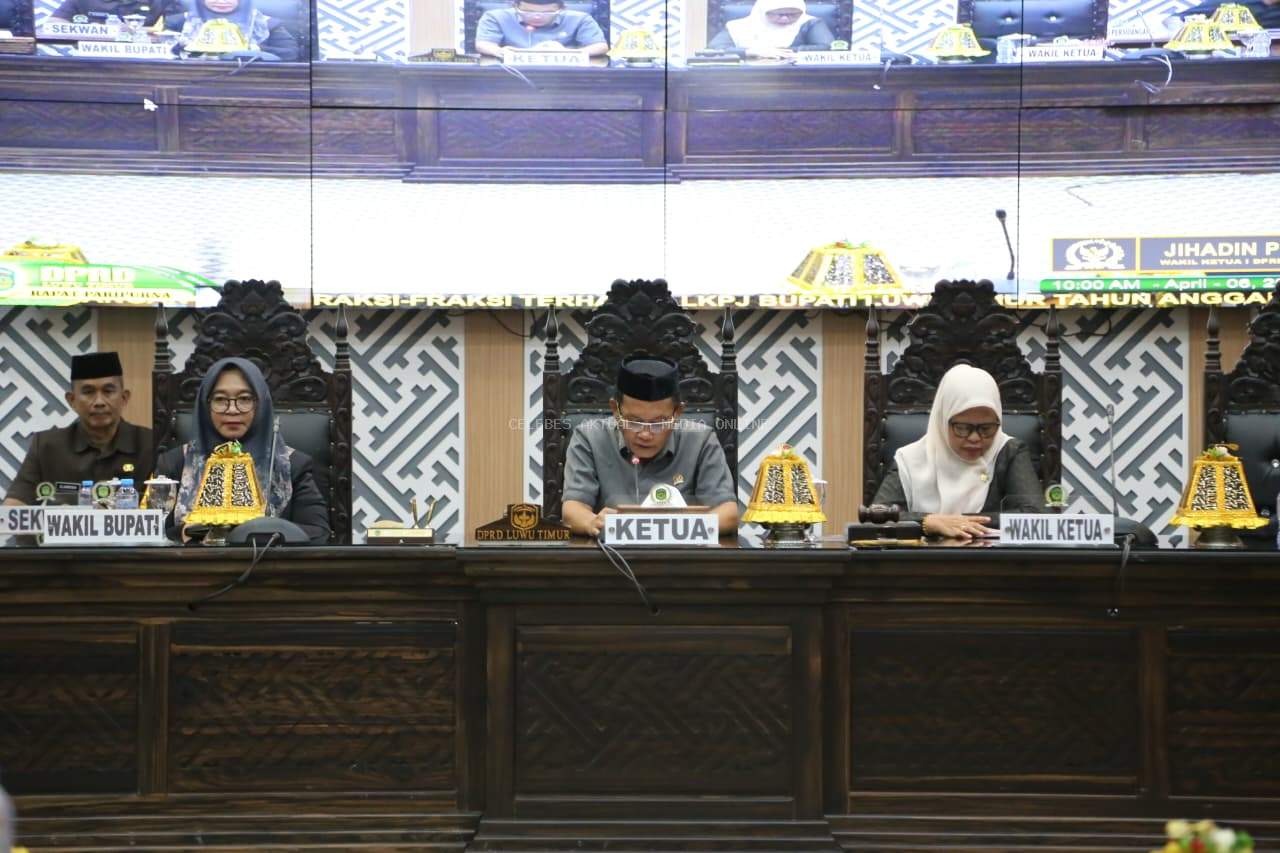 Wabup Puspawati Hadiri Paripurna LKPJ, Fraksi DPRD Apresiasi Capaian Pemda Lutim 2025