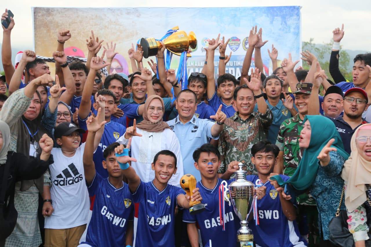 Irwan Bachri Syam Tutup Turnamen Bupati Cup I 2026, Gaswo Wotu Keluar Sebagai Juara