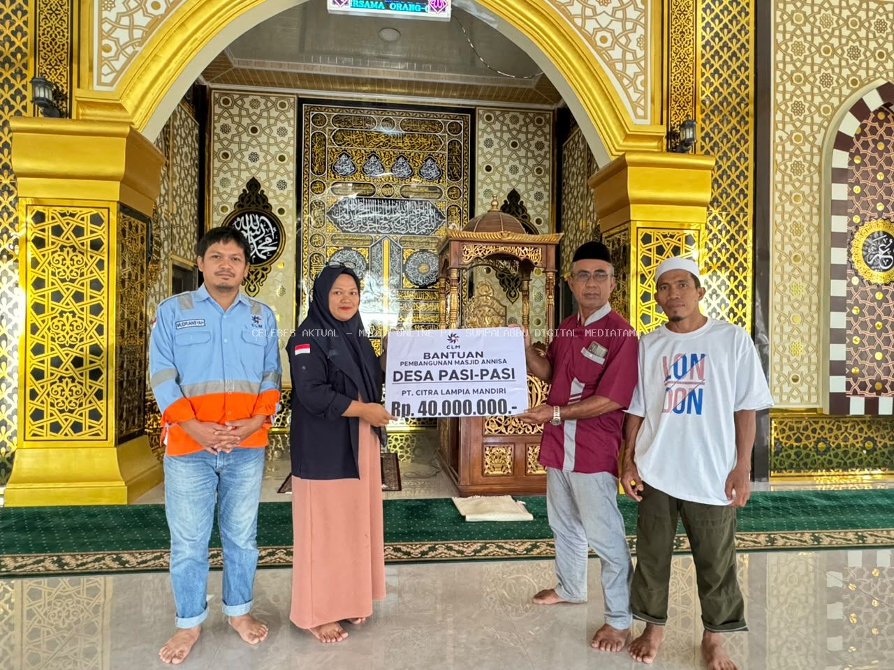 Pembangunan Masjid Annisa di Pasi-Pasi Kembali Dilanjutkan melalui Dukungan PPM PT CLM