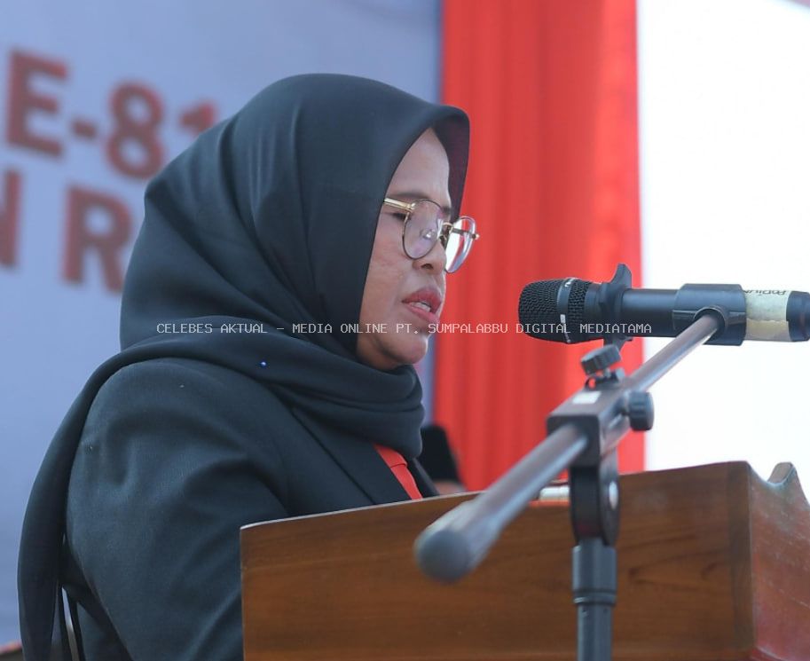Harisah Suharjo Bawakan Pembacaan UUD 1945 pada HUT ke-81 RI di Luwu Timur